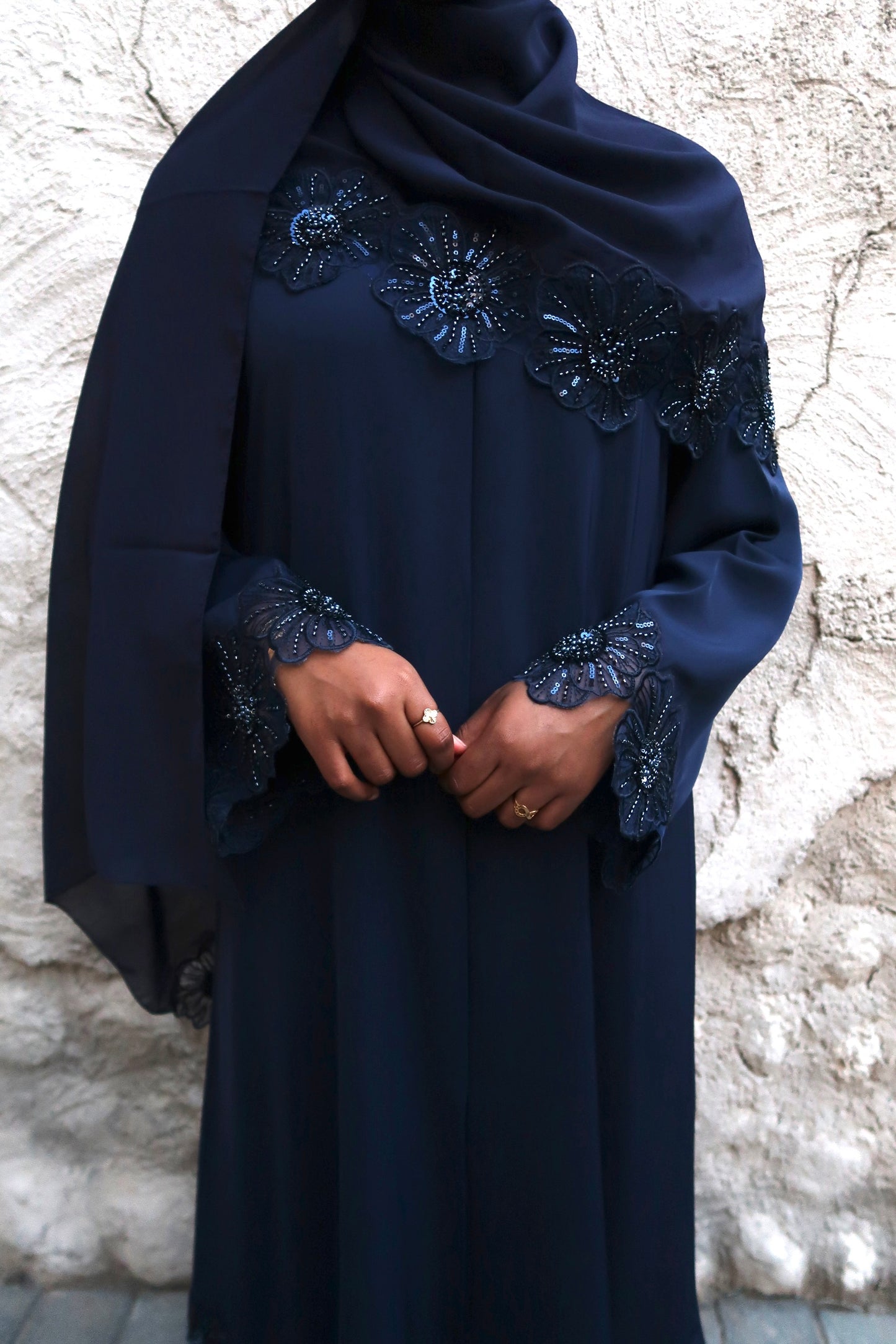 Blue Lace Abaya (PRE-ORDER)