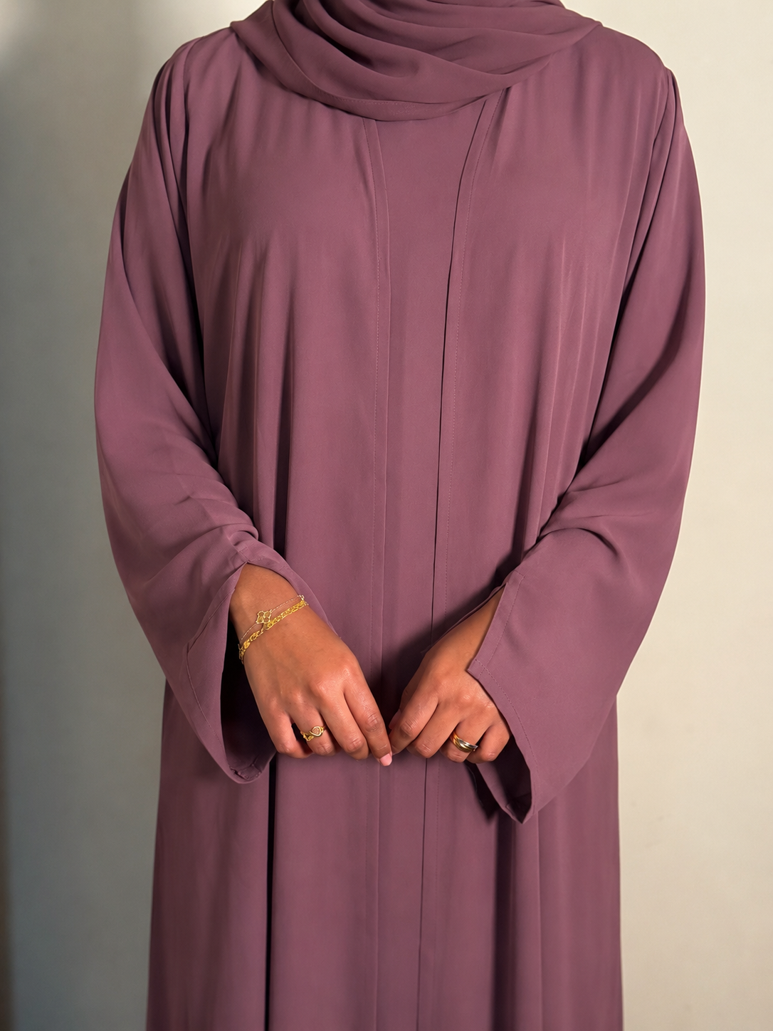 Mauve Chiffon Abaya