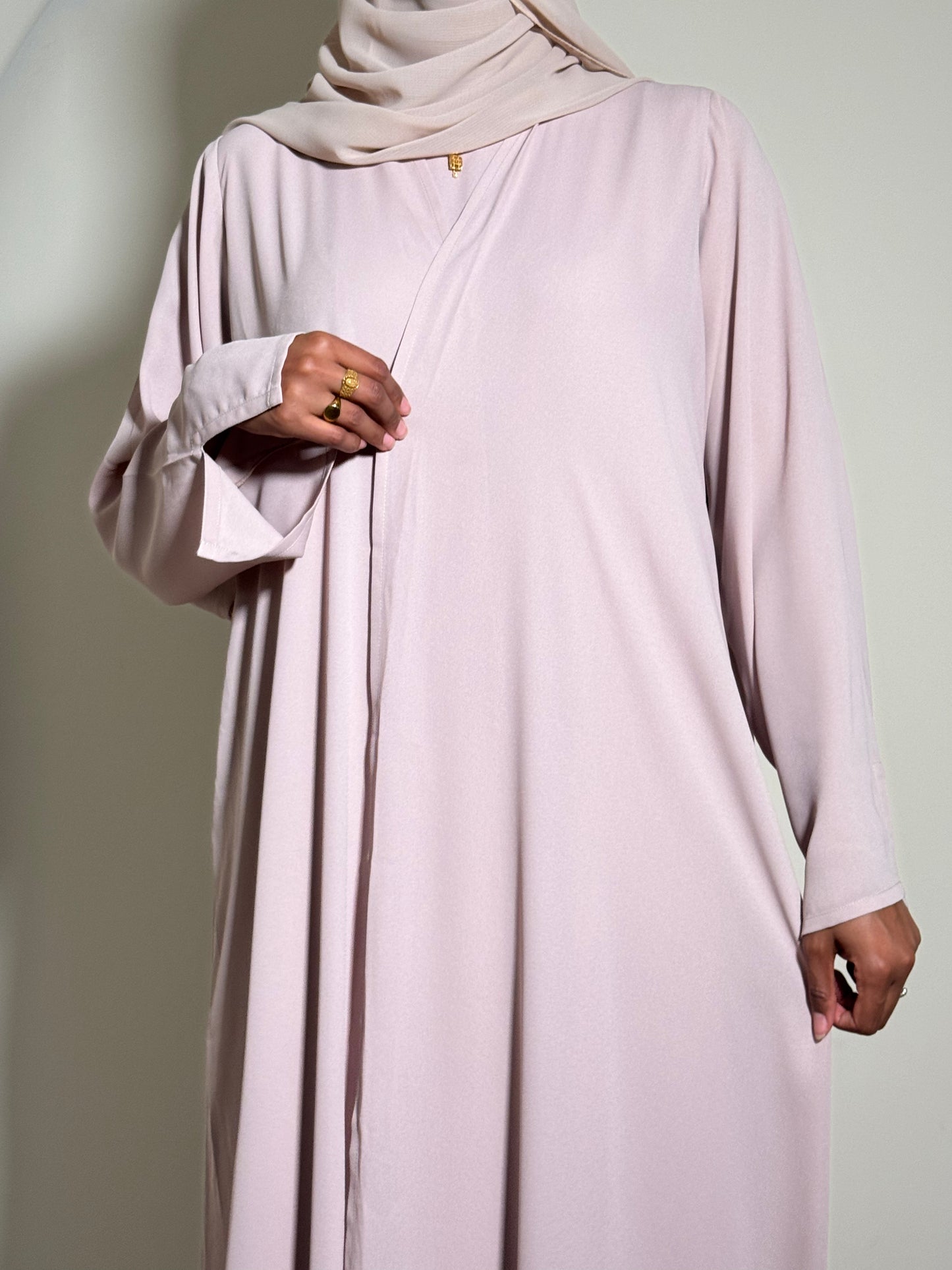 Pink Cream Abaya