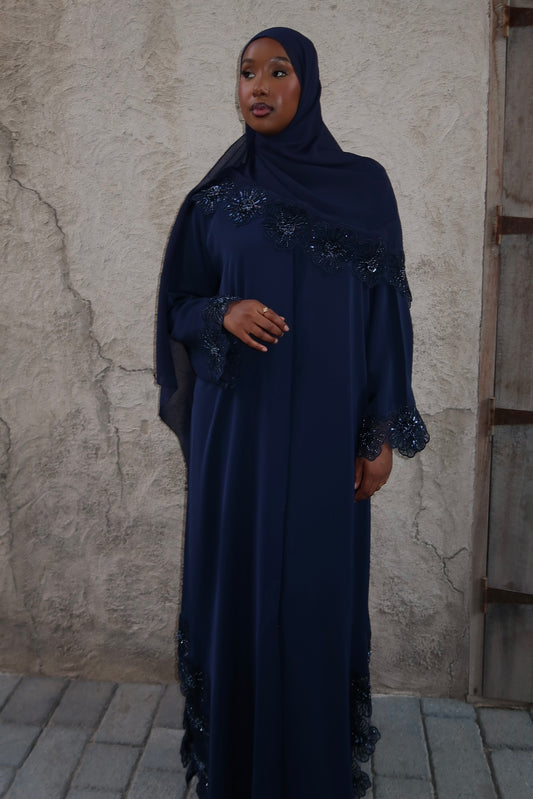 Blue Lace Abaya (PRE-ORDER)