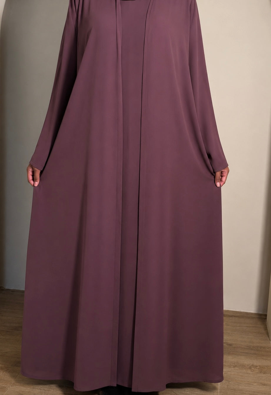 Mauve Chiffon Abaya