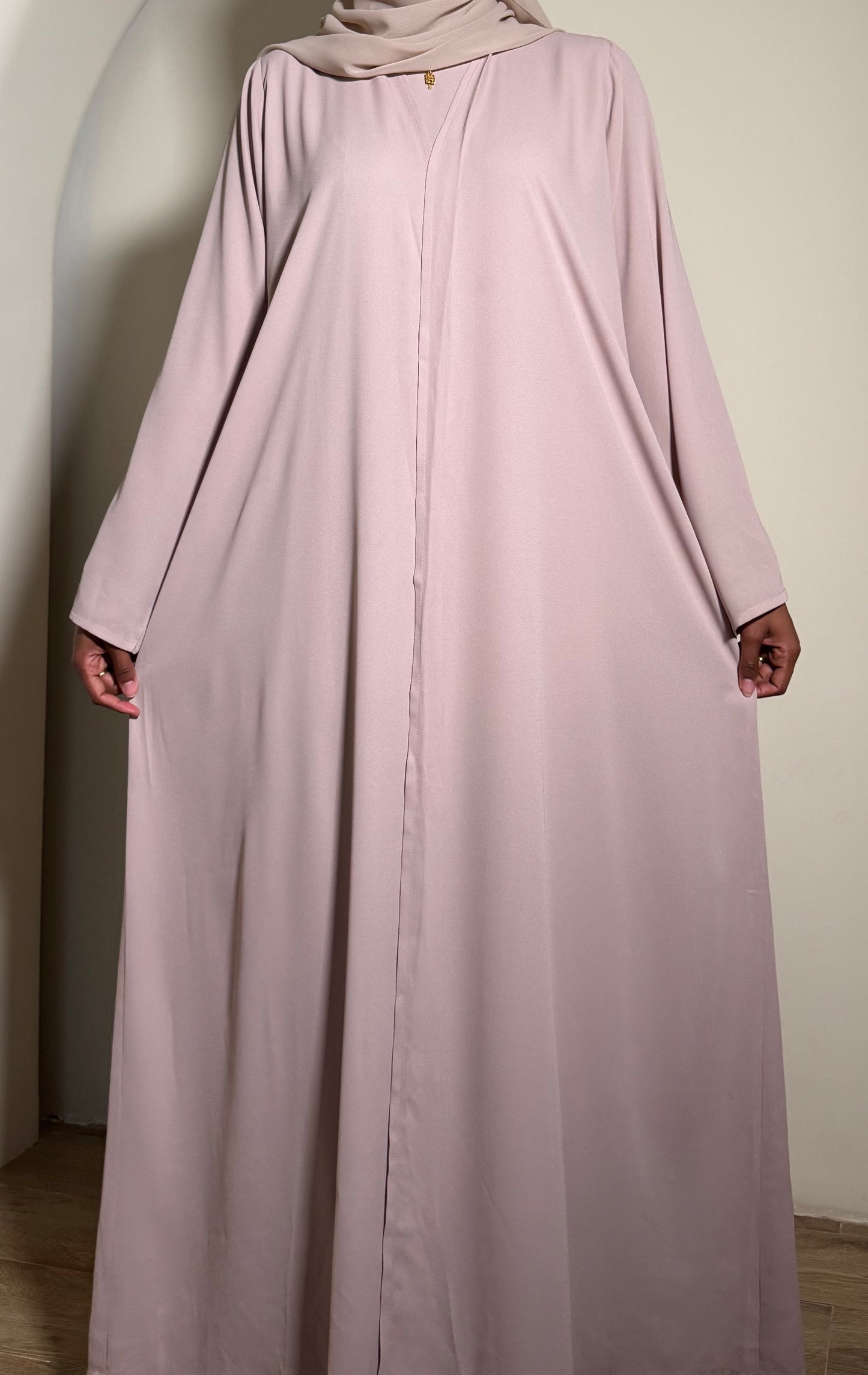 Pink Cream Abaya