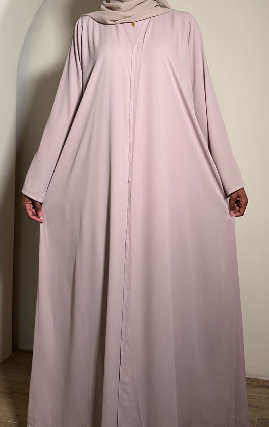 Pink Cream Abaya